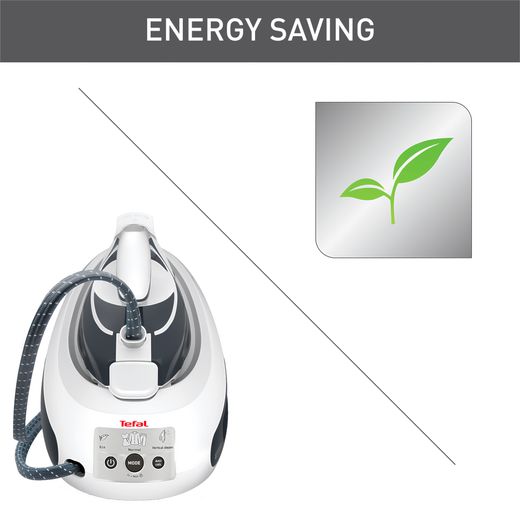 Tefal Express Airglide Pressurised Steam Generator Iron - Grey / White - Annotation - Energy saving shot