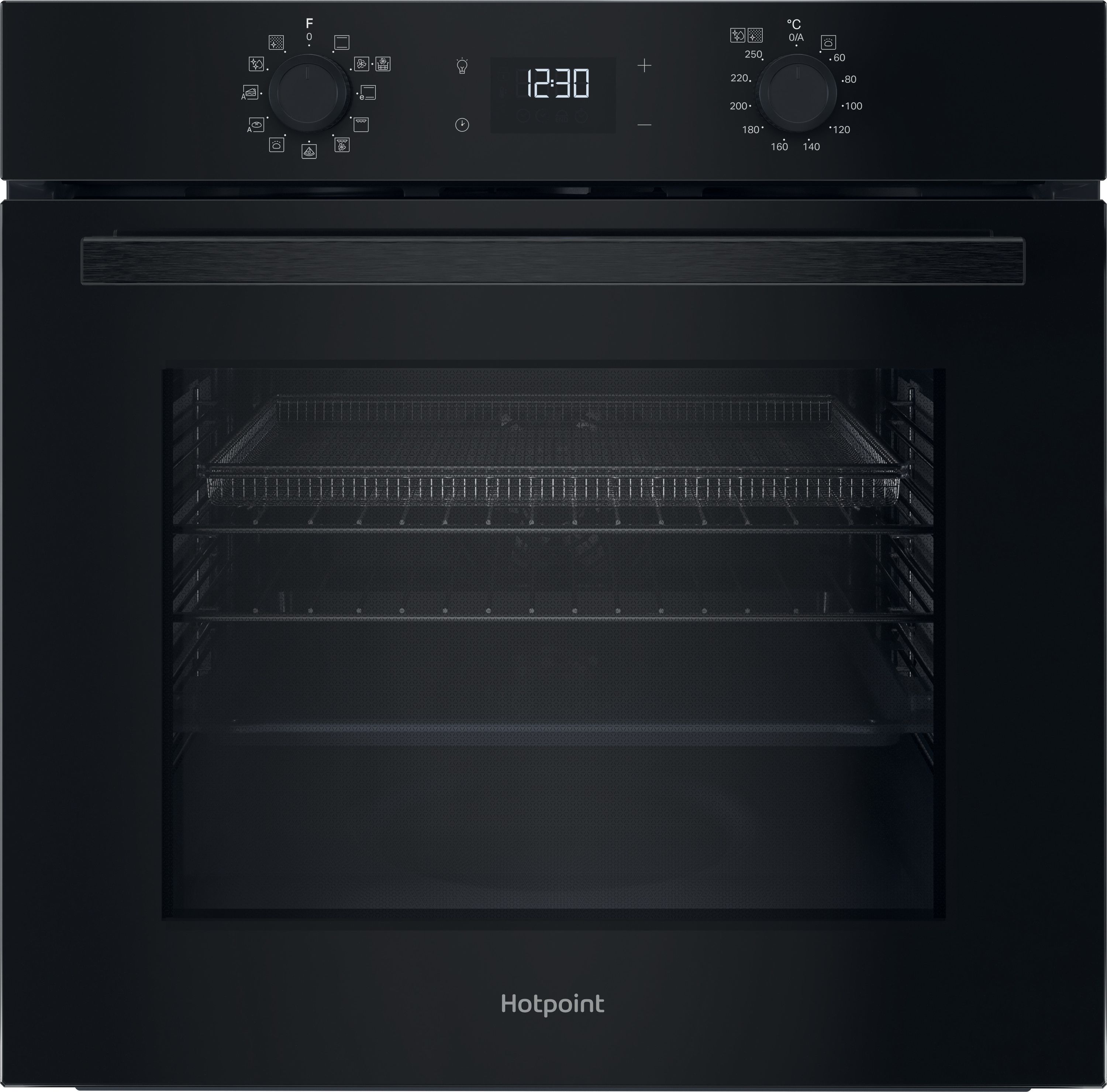 Hotpoint Class 2 HO 458CF B UK Built In Electric Single Oven - Black - A Rated, Black