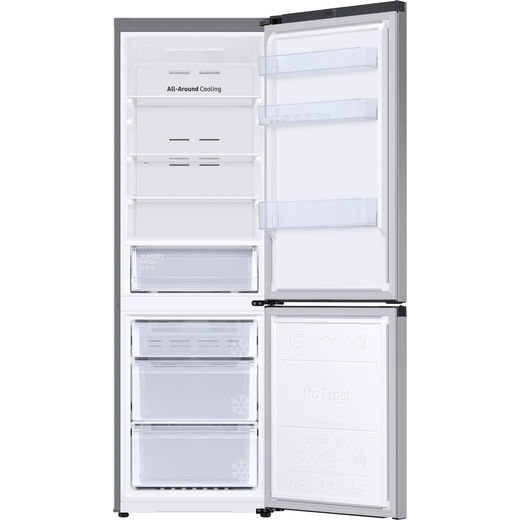 Samsung Series 5 60/40 Total No Frost Fridge Freezer - Silver - Front with door Samsung Series 5 60/40 Total No Frost Fridge Freezer - Silver - front with door open shot