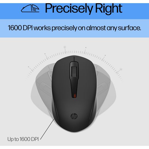 HP 150 Wired Keyboard with Mouse - Black - Annotation - Precise