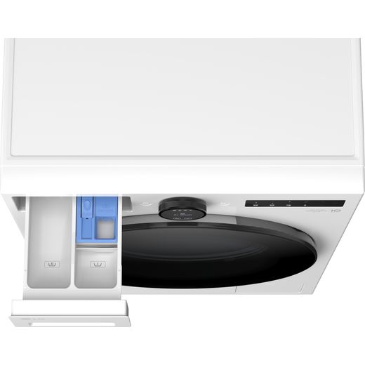 LG VX70 Series AI Direct Drive™ F4X7013TWB 13 kg 1400 Spin Washing Machine - White - Detergent drawer open