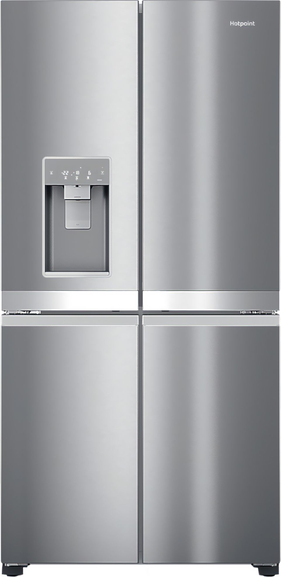 Hotpoint HQ9IMO2LG Plumbed Total No Frost American Fridge Freezer - Stainless Steel - E Rated, Stainless Steel