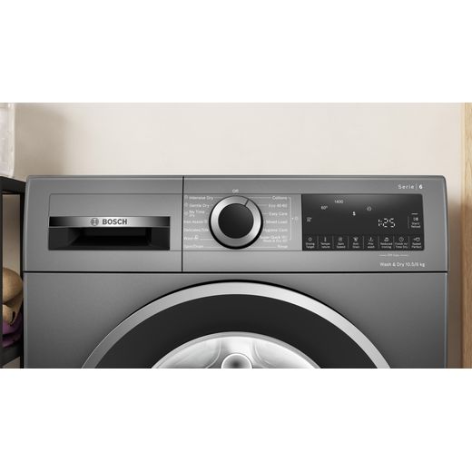 Bosch Series 6 10.5Kg / 6.0Kg Washer Dryer - Graphite - Control panel shot