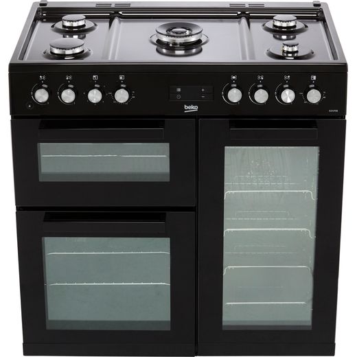 Beko 90cm Dual Fuel Range Cooker - Black