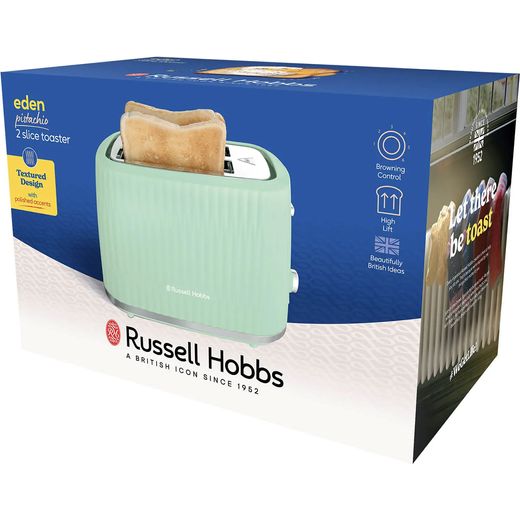Russell Hobbs Eden 27374 Toaster - Pistachio - Box shot