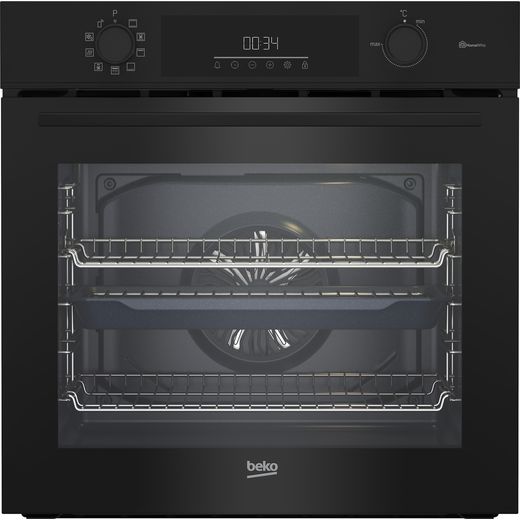 Beko AeroPerfect™ BBIE12501WBP Wifi Connected Built In Electric Single Oven - Black - front shot