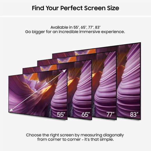Samsung S85F 65" 4K Ultra HD OLED Smart TV [2025] - Annotation - Perfect screen size