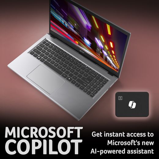 Acer Aspire Go 15 AG15-42P 15.6" Laptop - AMD Ryzen™ 5, 512GB SSD, 16 GB RAM - Silver - Annotation - Copilot