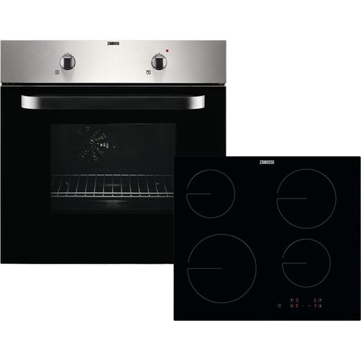 Zanussi ZPVF4131X Built In Electric Single Oven and Ceramic Hob Pack - Stainless Steel - A Rated