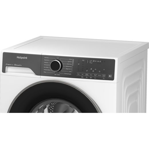 Hotpoint Fabric Care HB93WWCAREUK 9kg WiFi Connected Washing Machine with 1400 rpm - White - control panel shot