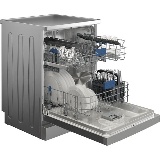 Beko Standard Dishwasher - Stainless Steel - Door open