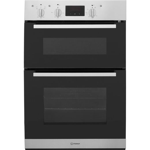 indesit double oven white