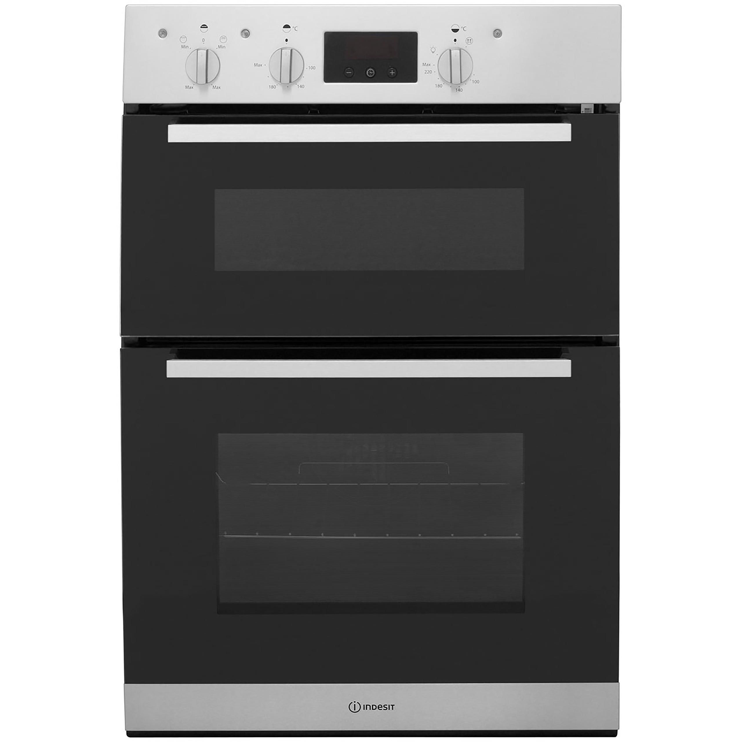 Indesit Aria IDD6340IX Built In Electric Double Oven - Stainless Steel - A/A Rated, Stainless Steel