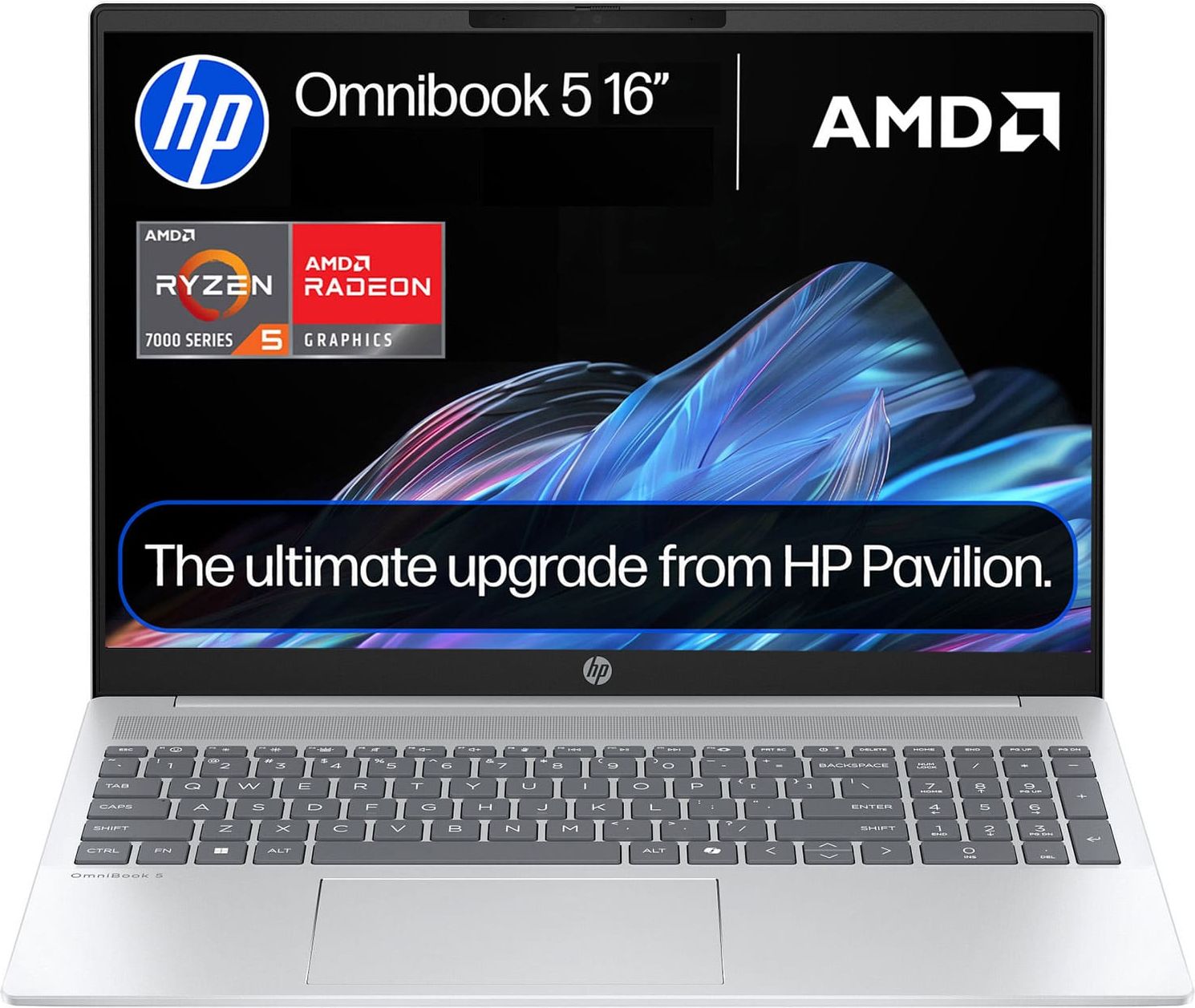 HP OmniBook 5 Laptop - AMD Ryzen 5 8540U - 16" 2K IPS - 8GB RAM - 512GB SSD - Silver