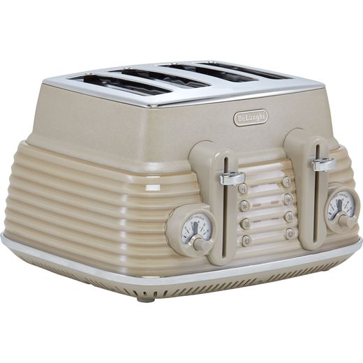 De'Longhi Scolpito CTZS4003.BG 4 Slice Toaster - Beige