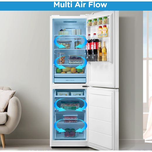 Midea 50/50 Total No Frost Fridge Freezer - White - Annotation - Multi air flow