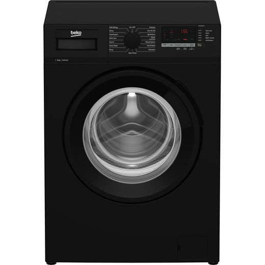 Beko WTL84151B 8Kg Washing Machine with 1400 rpm - Black - A+++ Rated