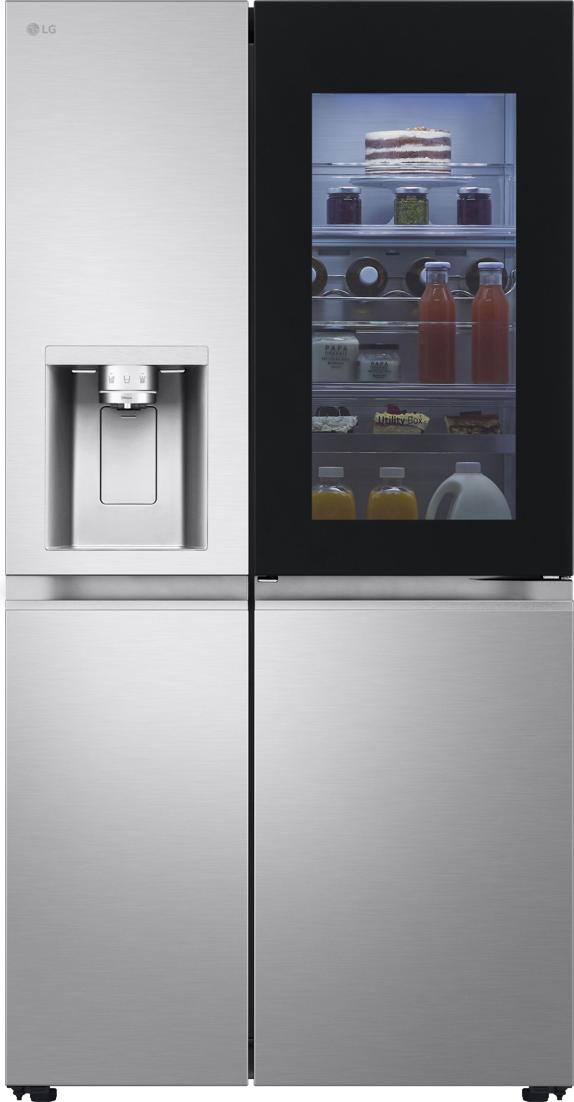 LG GSXE90BSDD American Fridge Freezer - Brushed Steel - 628L
