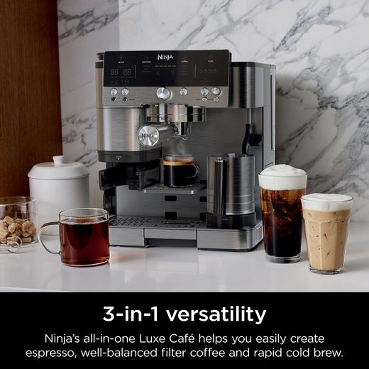 Ninja Luxe Café Premier Espresso Coffee Machine - Black / Stainless Steel - Annotation -  3 in 1 versatility