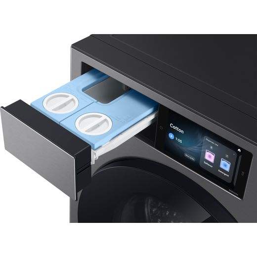 Samsung WF90H09C4ST1 9kg WiFi Connected Washing Machine with 1400 rpm - Dark Steel - detergent tray shot