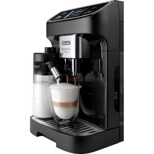 De'Longhi Magnifica Plus ECAM320.60.B Bean to Cup Coffee Machine - Black - Close up shot