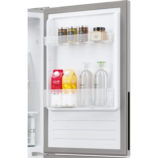 Hoover Fridge Freezer - Silver - Close up door shelf shot