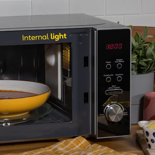 Russell Hobbs RHM2076S 20 Litre Microwave - Silver - Internal light shot