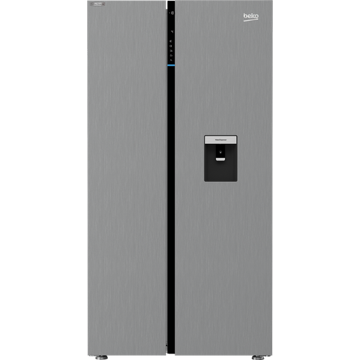Beko HarvestFresh ASD234FVPX American Fridge Freezer - Brushed Steel - F Rated