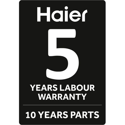 Haier Series 8 HWB100B14858U1UK Integrated 10kg Washing Machine with 1400 rpm - White - Annotation - Warranty shot