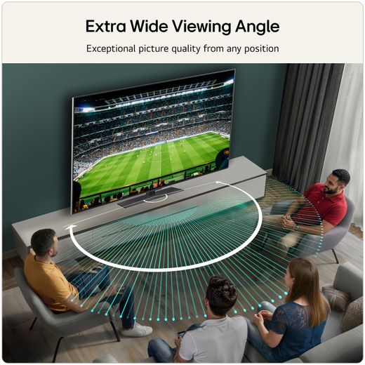 LG evo AI G6 65" 4K Ultra HD OLED Smart TV [2026] - Annotation - Extra wide viewing angle