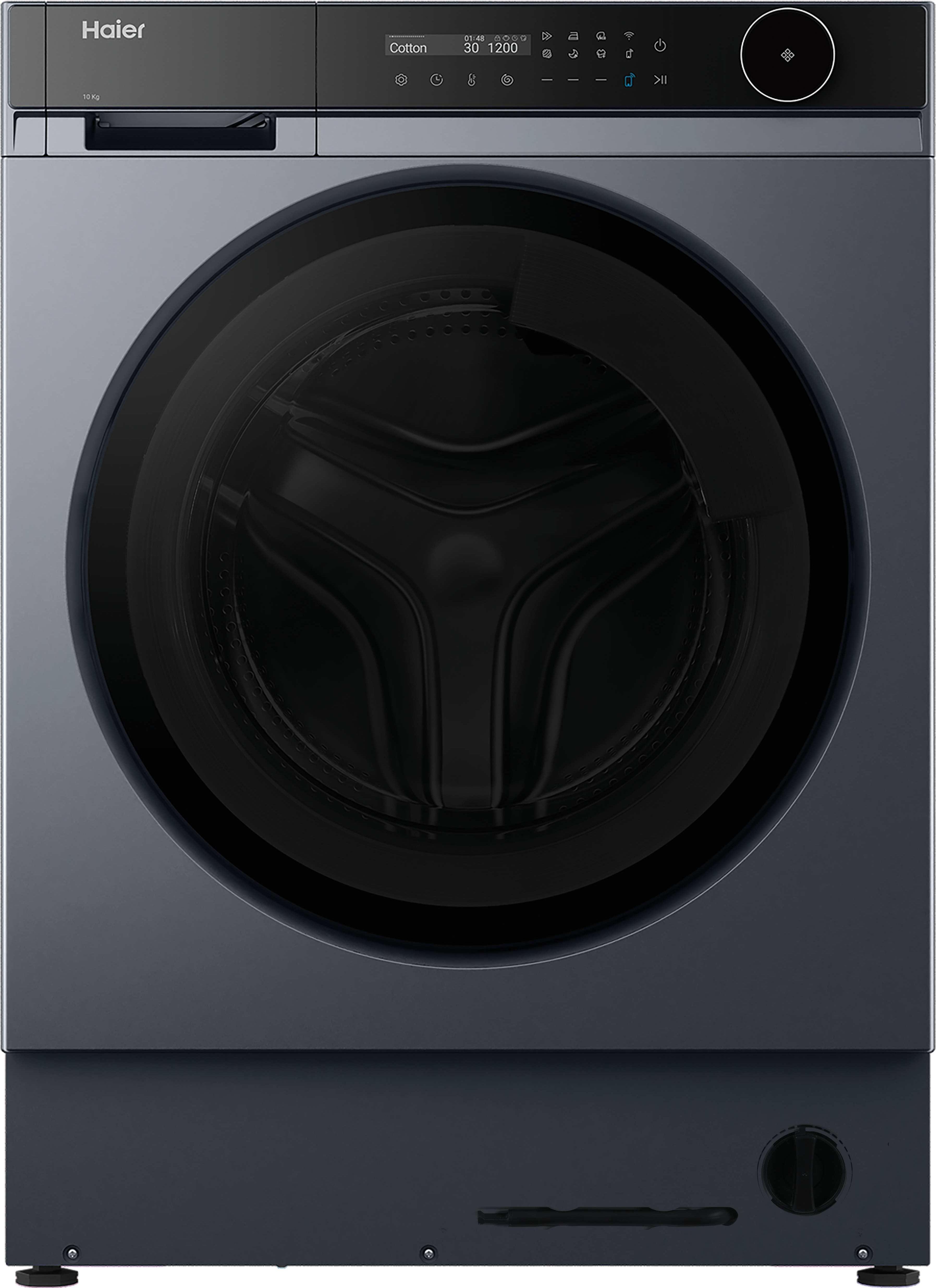 Haier 10 kg Washing Machine - Graphite - 1400 RPM - Built-in