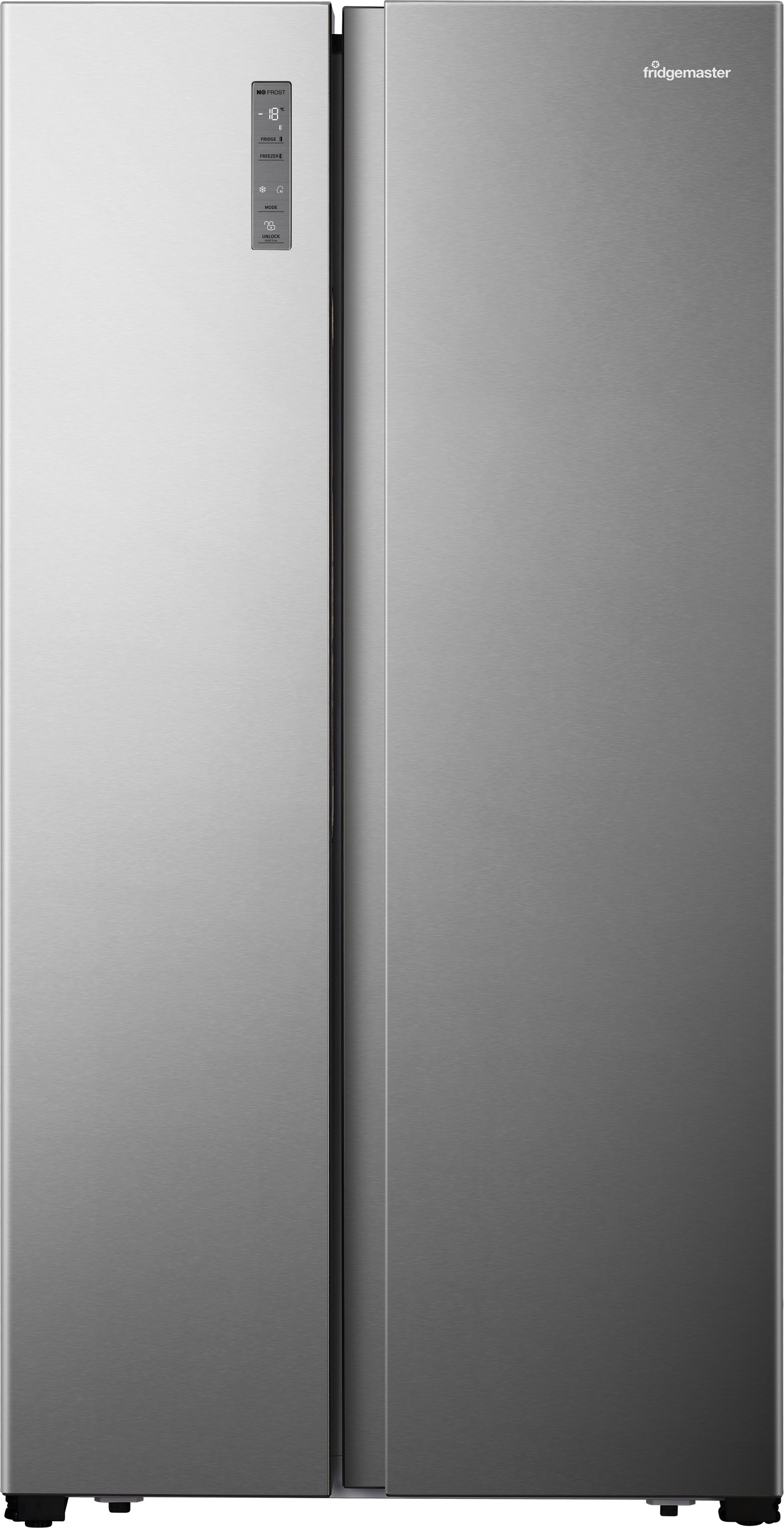 Fridgemaster MS91520ES Total No Frost American Fridge Freezer - Silver - E Rated Silver