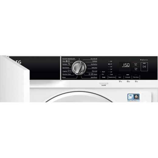 AEG Integrated 7Kg / 4Kg Washer Dryer - White - Control panel