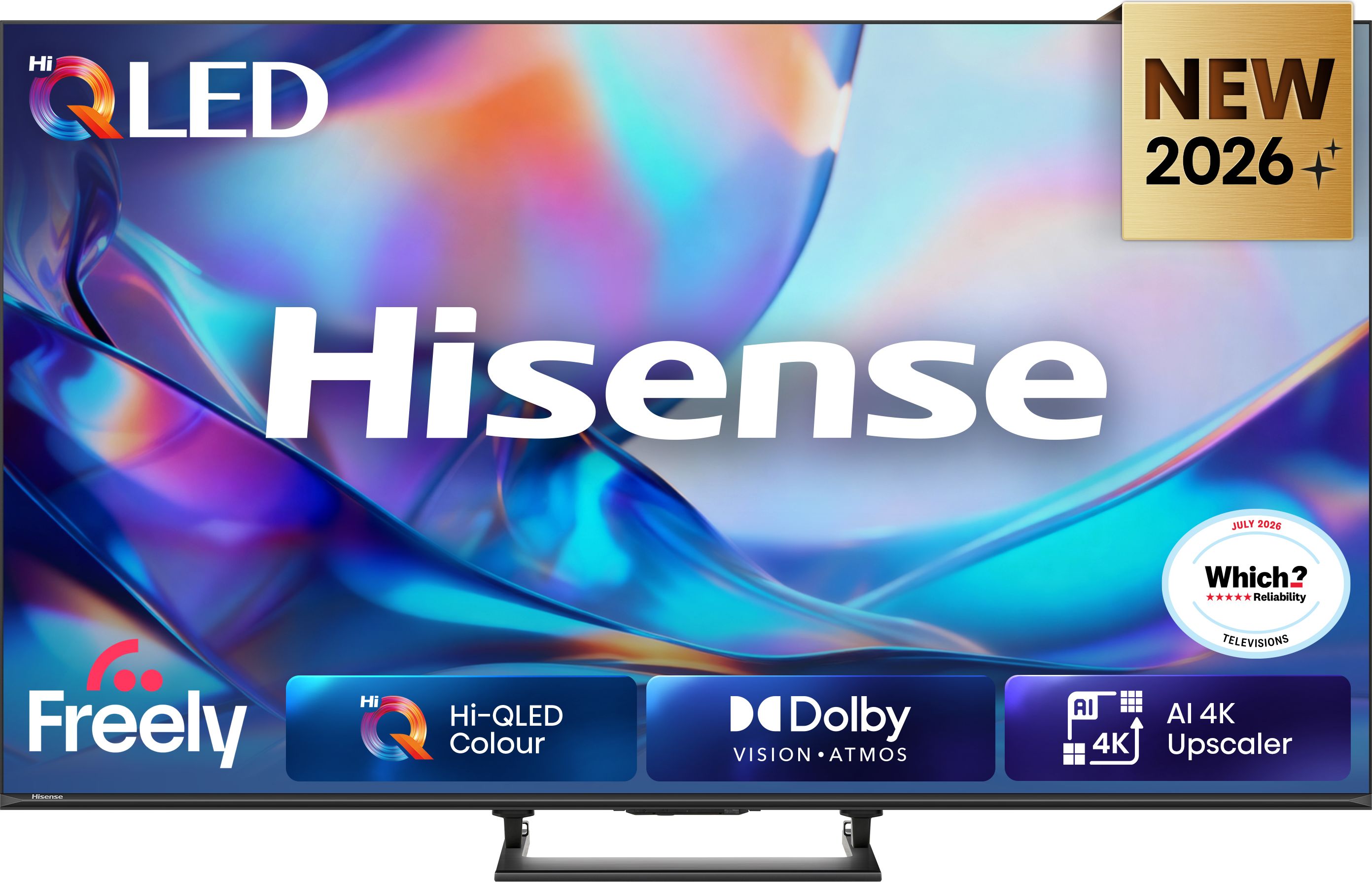 Hisense 65" 4K Ultra HD QLED Smart Freely TV [2026] 65A7STUK Grey