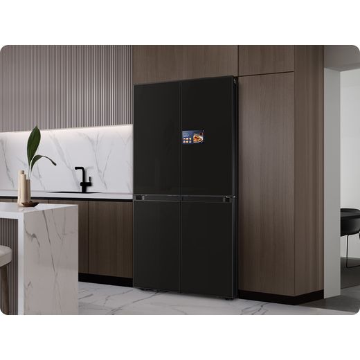 Samsung Series 9 AI Home American Fridge Freezer - Black - Fridge freezer in kitchen