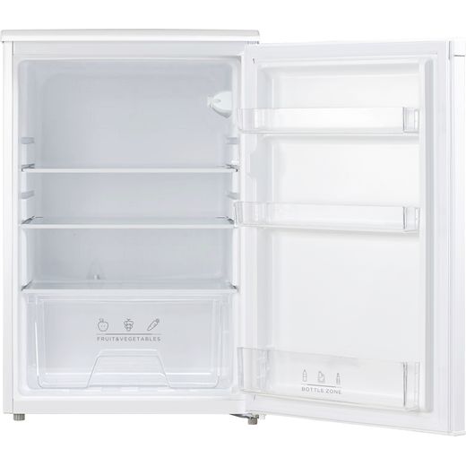 Midea MDRD194FGE01 Integrated Under Counter 84cm Fridge - White - Front with door open shot
