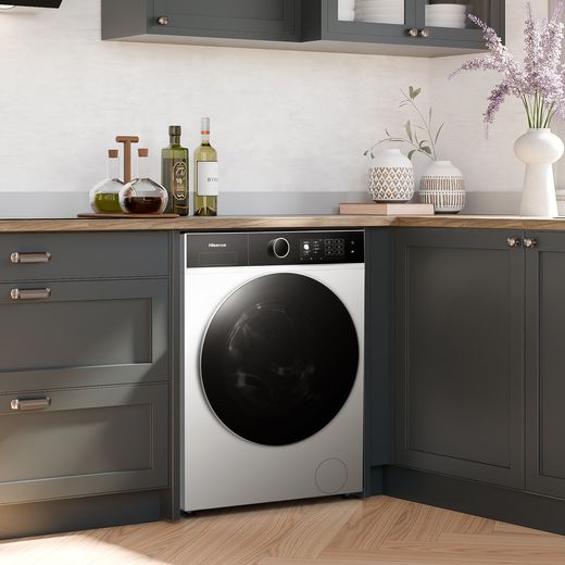WD5I1245BWR_WH - Washer dryer in kitchen shot 