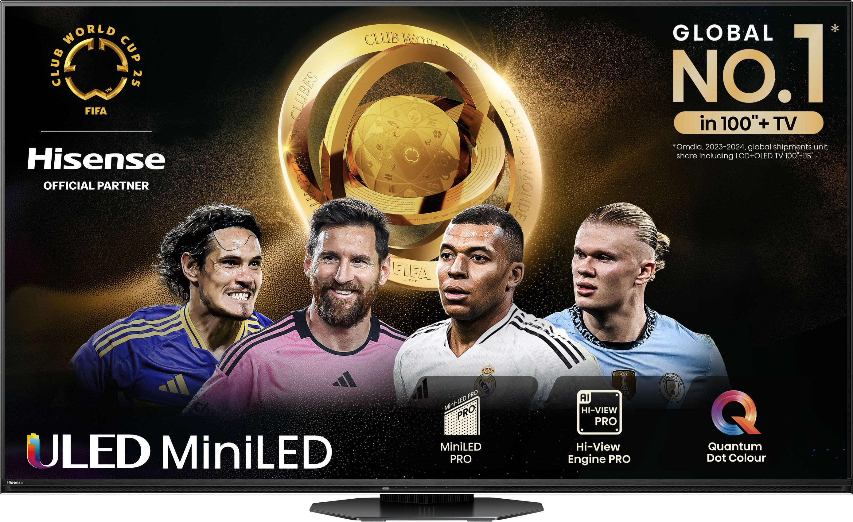 Hisense U8NQ 75" 4K Ultra HD MiniLED QLED Smart Freely TV [2024] - 75U8NQTUK, Grey