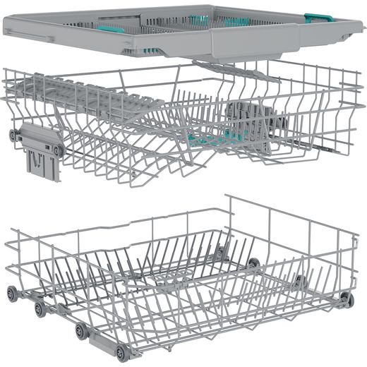 Hisense Hi4 Standard Dishwasher - Black - right basket shot
