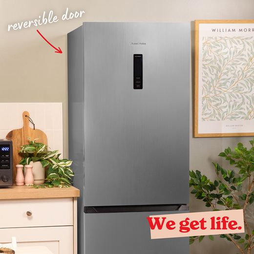 Russell Hobbs RH184FF602C1SS 184cm 60/40 Frost Free Fridge Freezer - Stainless Steel  - Annotation - We get life 