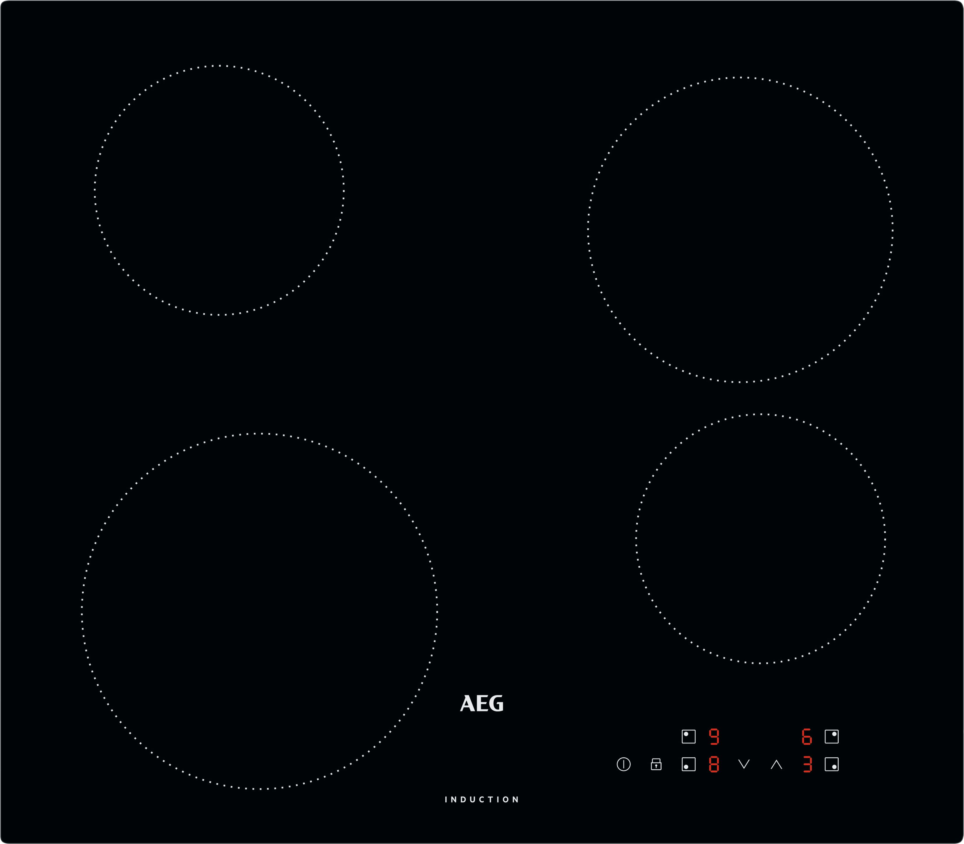 Image of AEG 3000 Series IBX64200CB 59cm Induction Hob - Black, Black