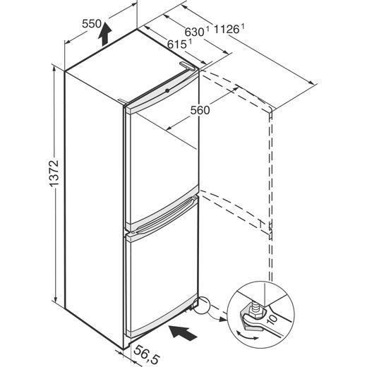 liebherr cu2331 freestanding 60 40 fridge freezer