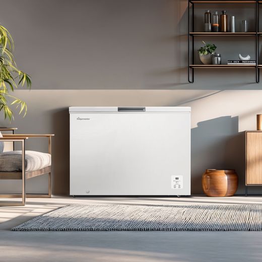 Fridgemaster Chest Freezer - White - Living room in freezer shot