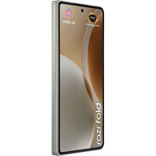 Motorola Razr 70 Fold 512GB in Lily White - right perpsective shot