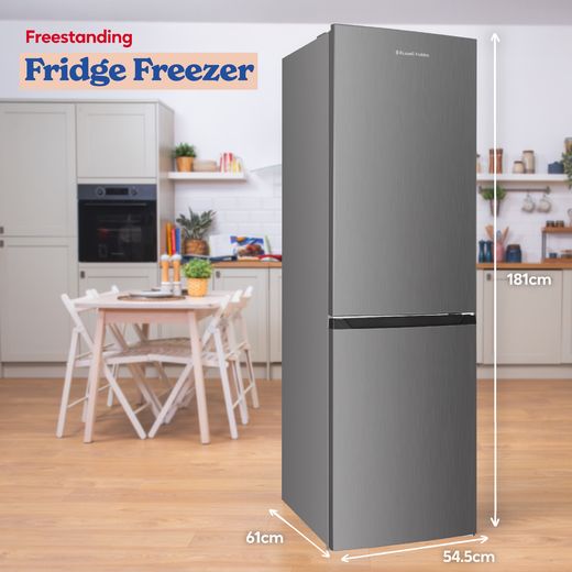 Russell Hobbs RH181TNF552E2SS 181cm 50/50 Frost Free Fridge Freezer - Stainless Steel - Dimensions