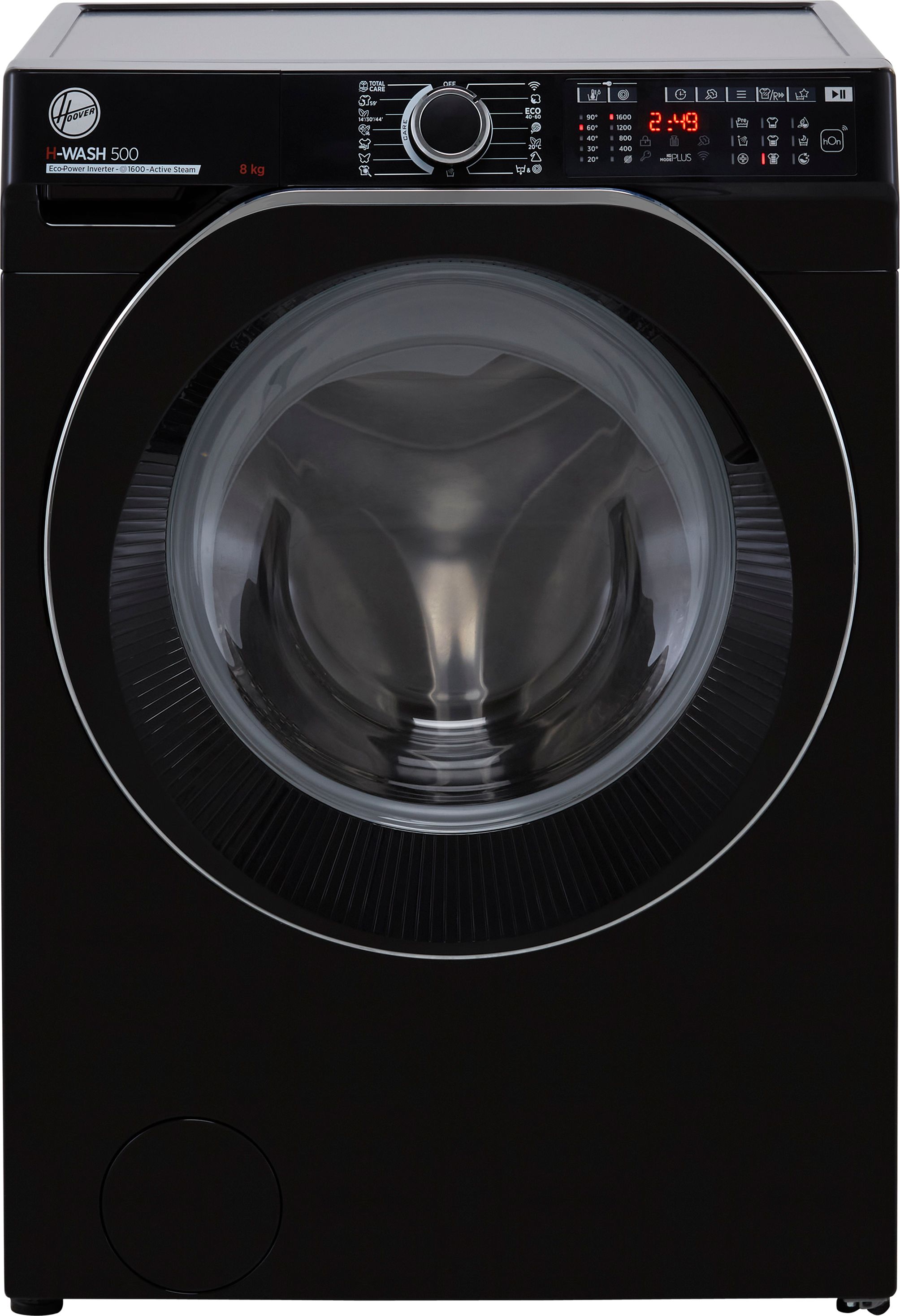 Hoover H-WASH 500 HW68AMBCB/1 8kg Washing Machine with 1600 rpm - Black - A Rated, Black