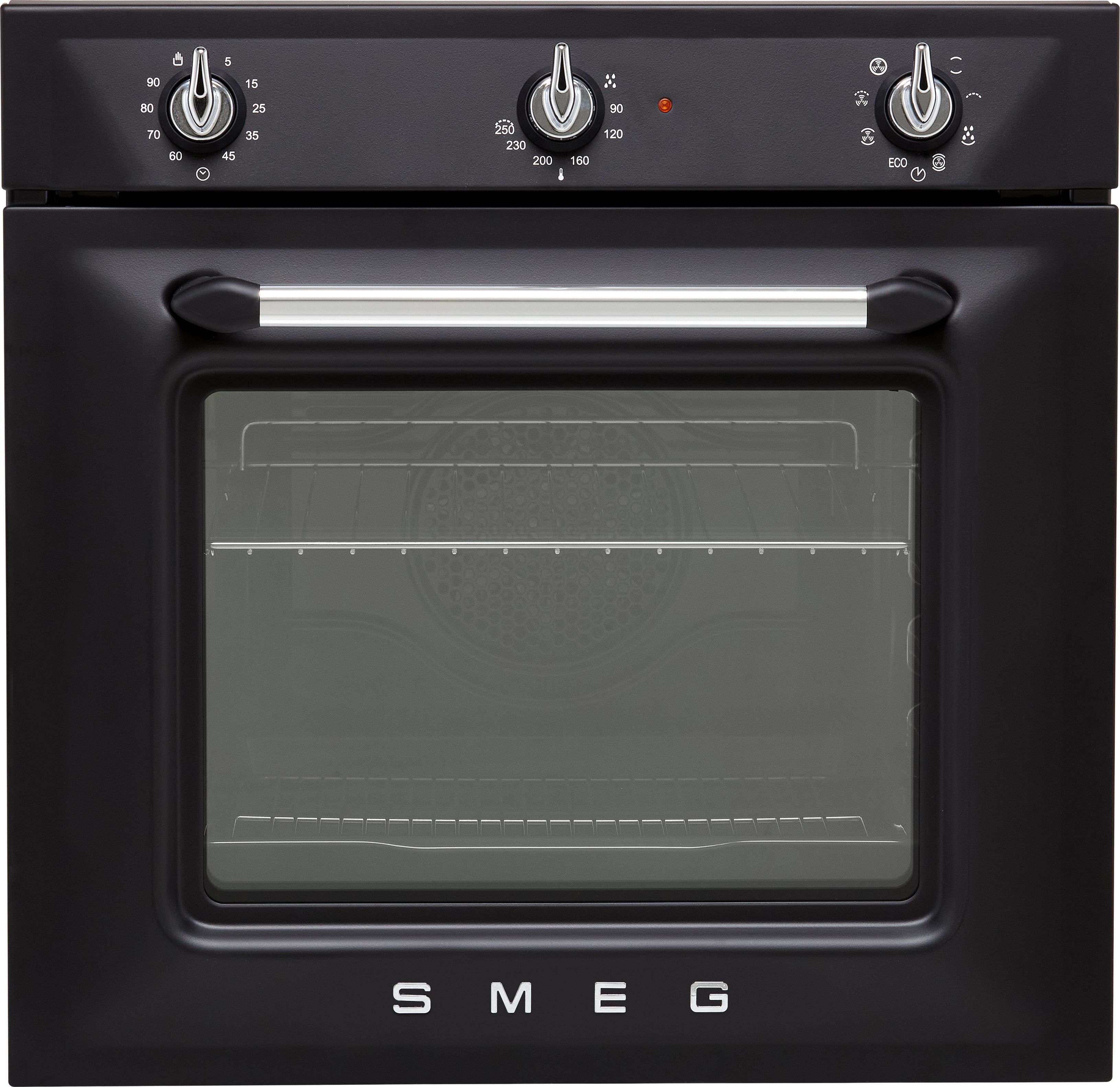 Smeg Victoria SF69M3TNO Built In Electric Single Oven - Matte Black - A Rated, Black