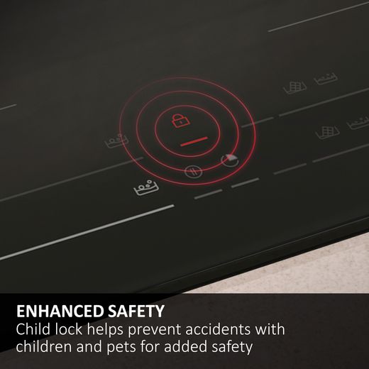 Haier HAMTB86IRCS 80cm Induction Hob - Black - Annotation - Safety shot 