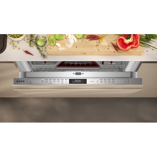 NEFF N70 Integrated Standard Dishwasher - Stainless Steel - Control panel shot