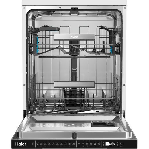 Haier I-Pro Shine Series 7 Standard Dishwasher - White - Front with door open shot